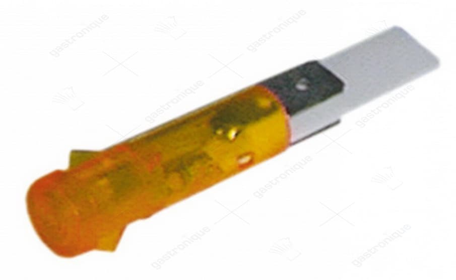 signaallamp ø 9mm 230V geel aansluiting vlaksteker 6,3mm - Image 1