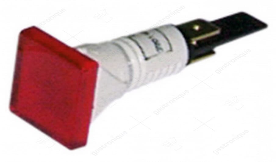 signaallamp ø 14mm rood 400V aansluiting vlaksteker 6,3mm - Image 1
