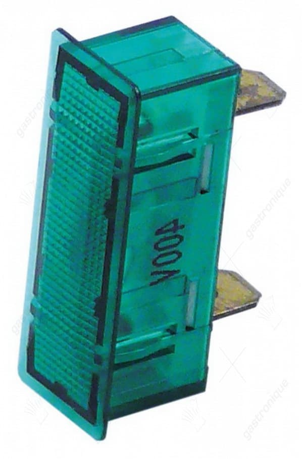 signaallamp inbouwmaat 33,1x10,3mm 400V groen aansluiting vlaksteker 6,3mm