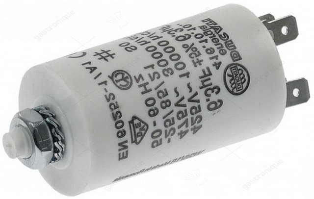 bedrijfscondensator capaciteit 6,3µF 450V bekercondensator tolerantie 5% 50/60Hz - Thumbnail 2
