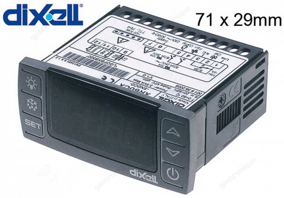 elektronische regelaar DIXELL XR60CX-5N0C0 inbouwmaat 71x29mm 230V spanning AC NTC/PTC