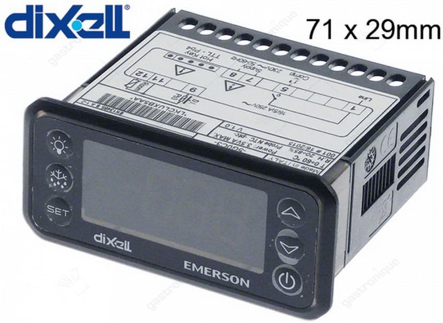 elektronische regelaar 230 V inbouwmaat 71x29mm NTC/PTC montage inbouwversies relaisuitgang 1