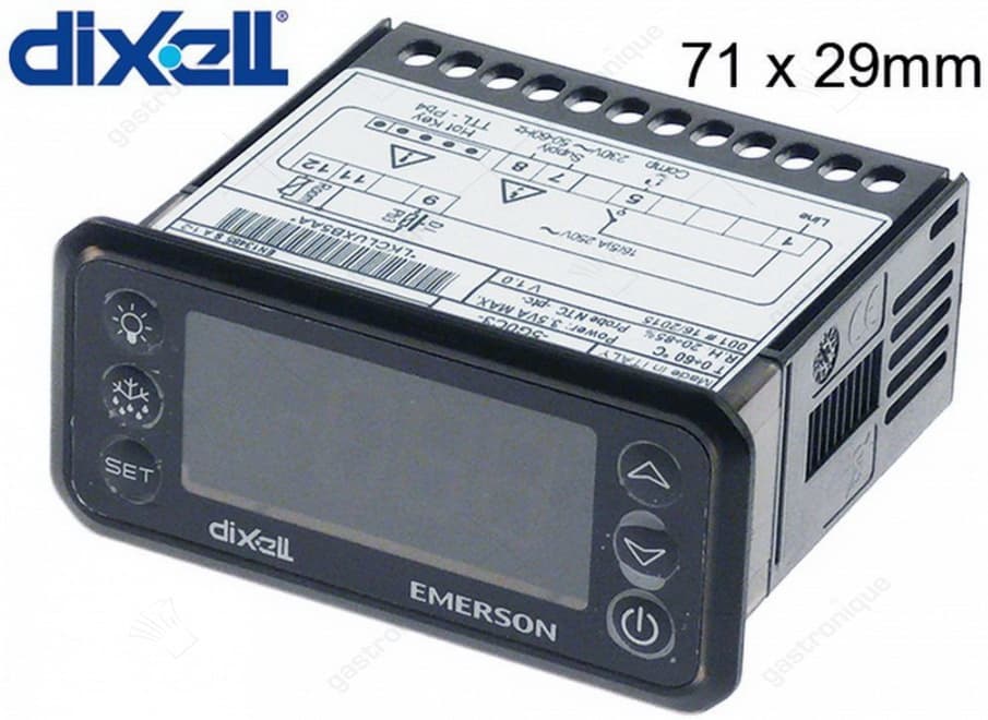 elektronische regelaar DIXELL XR60CH-5N0C1 inbouwmaat 71x29mm inbouwdiepte 61mm 230V - Image 1