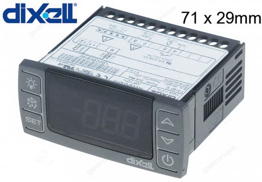 elektronische regelaar DIXELL XR20CX-0P1C1 inbouwmaat 71x29mm 12V spanning AC/DC NTC/PTC - Image 1