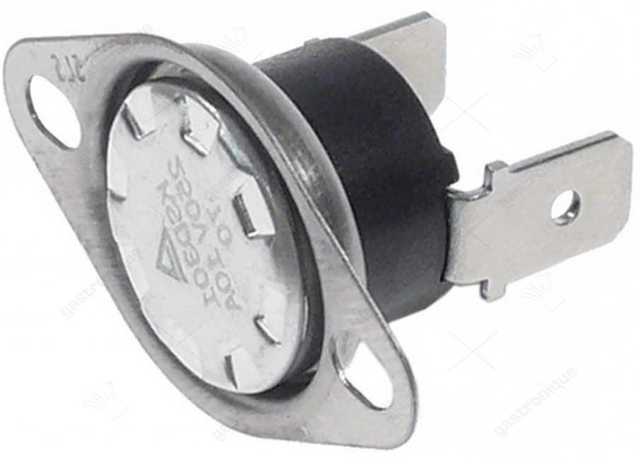 clixonthermostaat LA 23,5mm uitschakeltemp. 70°C 1NC 10A 250V aansluiting F6,3
