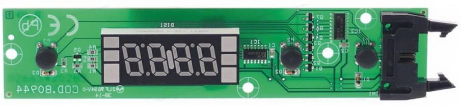 push button panel board with display