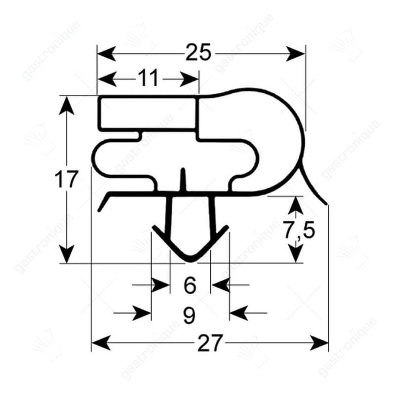 Deurrubber Polar CD084, CD085, CD088, CD614, CD615 - AK970