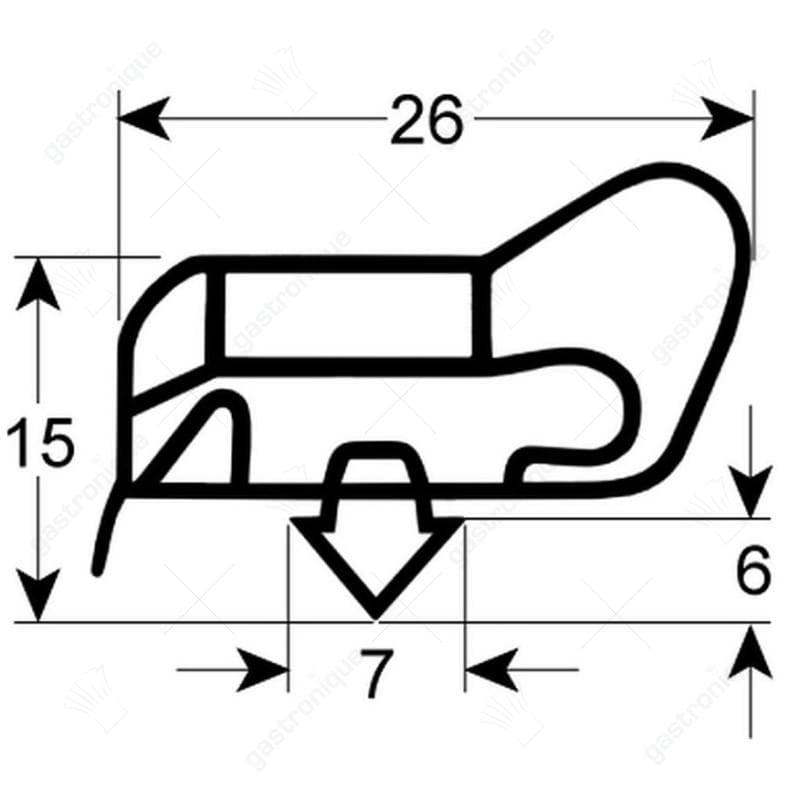 koeldeurrubber 530 mm x 1640 mm steekmaat - Image 1