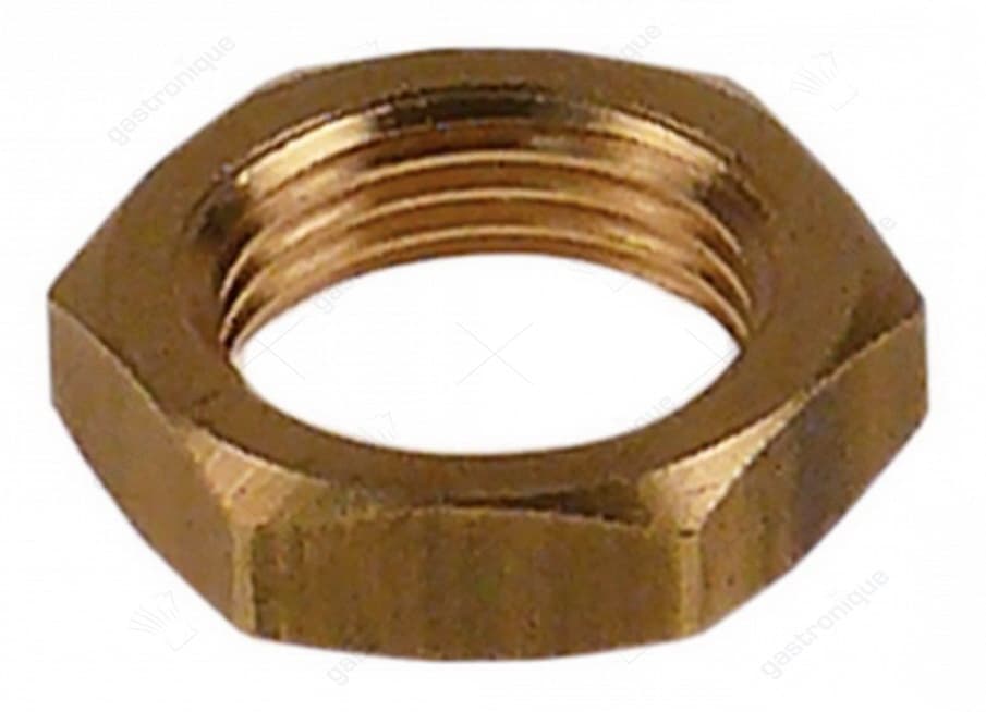 moer draad 3/8" H 6mm koper SB 22 vpe 1stuk