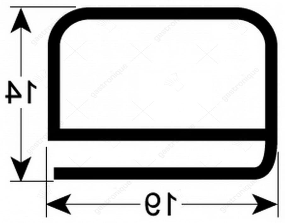 deurrubber 595 mm silicone - Image 1