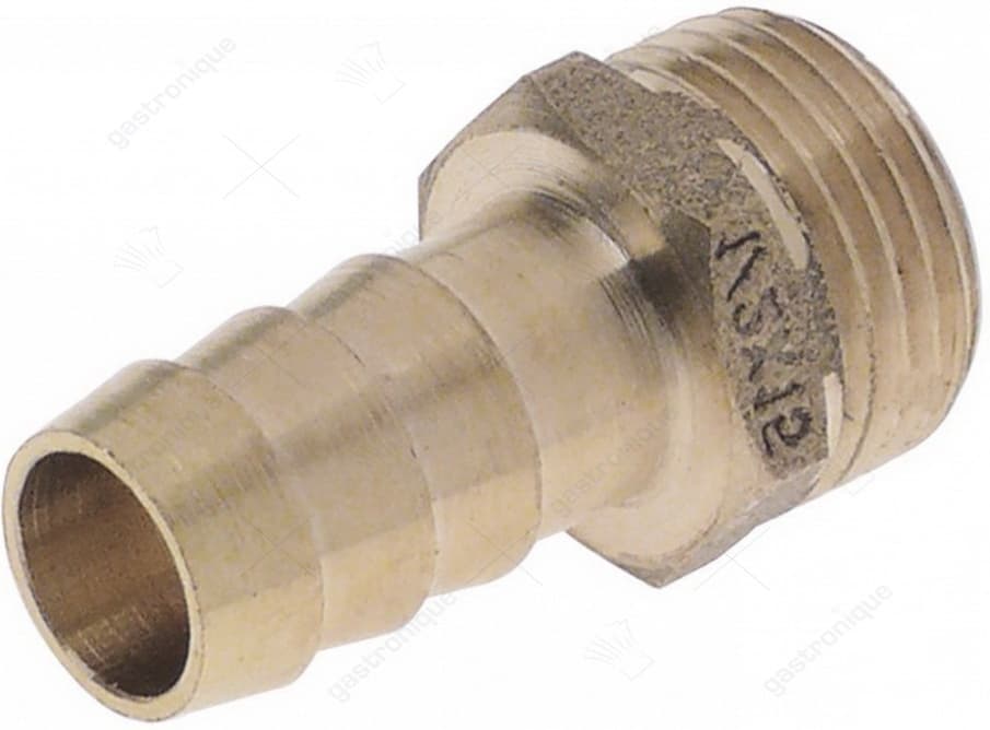 slangaansluiting koper recht draad 1/2" slang ø 14mm vpe 1stuk