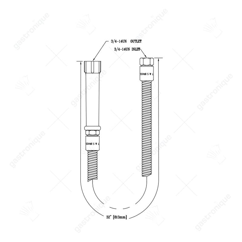 Slang voorspoeldouche 831 mm