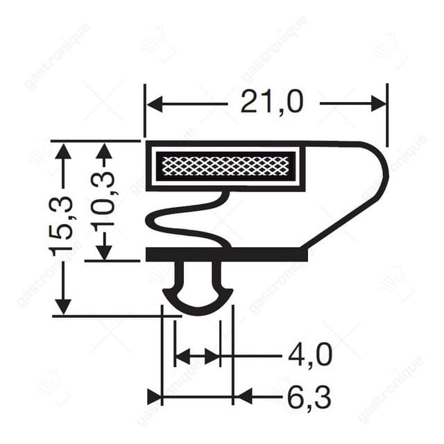 deurrubber Arneg 300 x 580 mm - Thumbnail 2