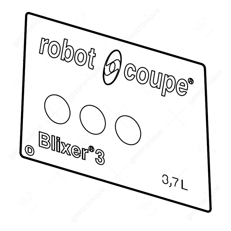 FRONT PLATE BLX3D Robot Coupe