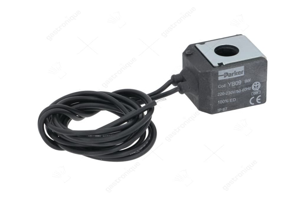 magneetspoel PARKER 230VAC 9VA spoeltype YB09 met kabel afname ø 14mm 220v 9w