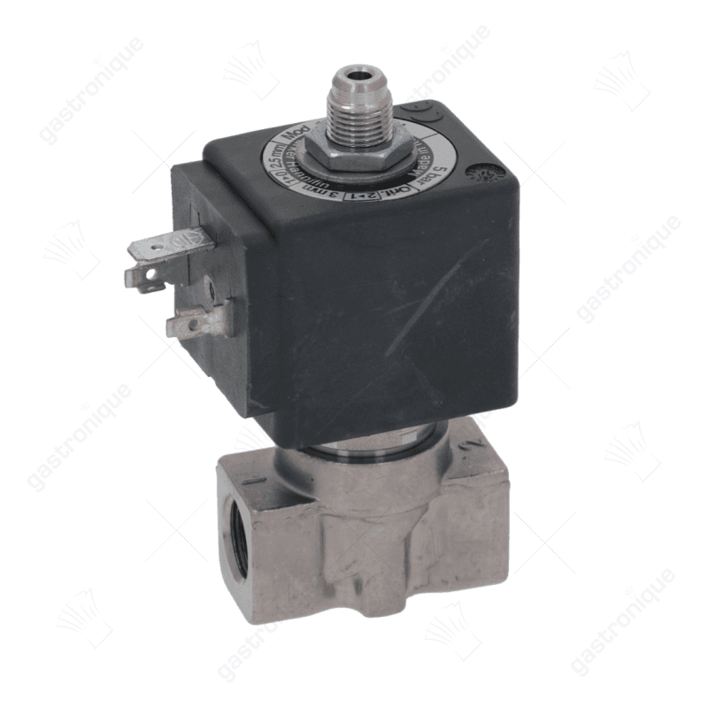 magneetventiel 2-weg 230VAC aansluiting 1/4" L 40mm nominale breedte 2,5mm steekbus DIN