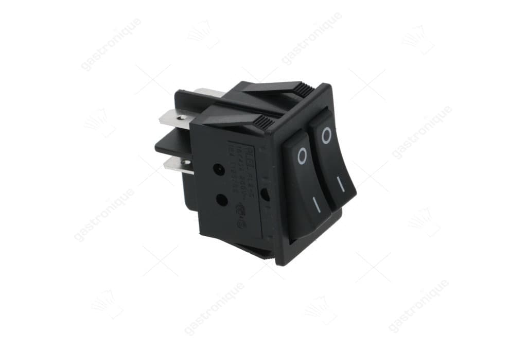 interrupteur unipolaire double noir