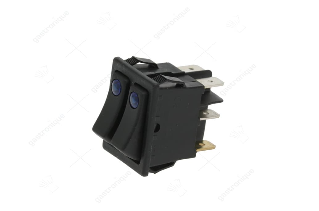 schakelaar dubbel zwart 16a 250v