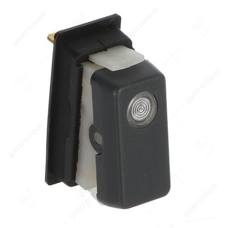 wipschakelaar inbouwmaat verlicht rechthoekig transparant 11NO 230V 16A verlicht