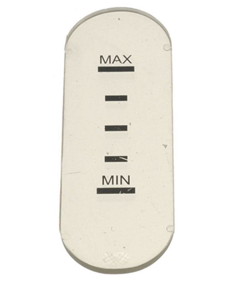 afdekkap screen-printed level gauge plate