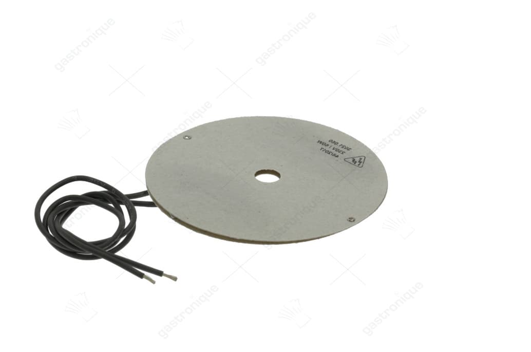 verwarmingselement 60W 230V ø 100mm aansluiting vlaksteker 6,3mm kabellengte 350mm