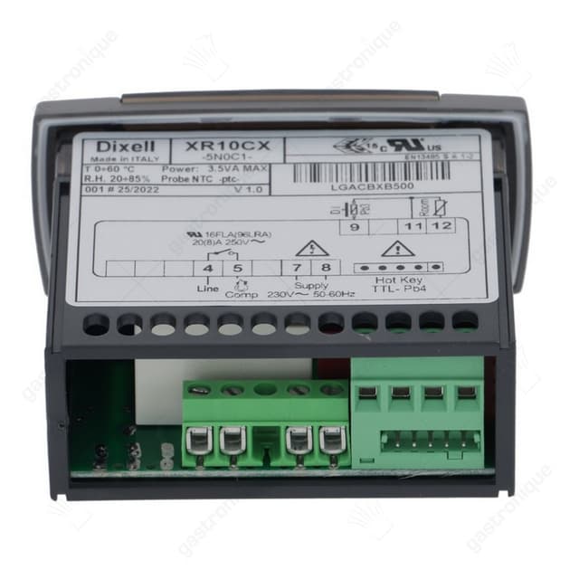 elektronische regelaar DIXELL XR10CX-5N0C1 inbouwmaat 71x29mm 230V spanning AC NTC/PTC - Thumbnail 2