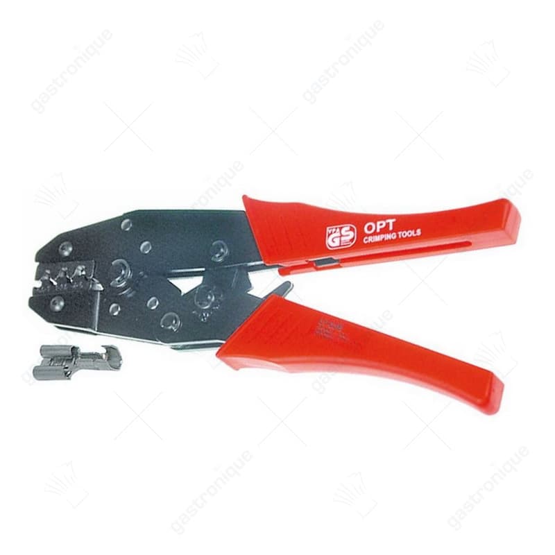krimptang kabelschoen met klauw ongeïsoleerd met transmissie/uitwisselbare bakken - Image 1