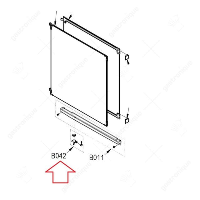 reparatieset voor deurdruppelbak combi-steamer - Thumbnail 2