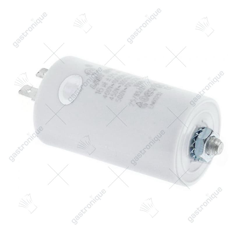bedrijfscondensator capaciteit 16µF 425V bekercondensator tolerantie 5% 50/60Hz