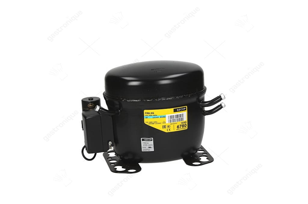 compressor koelmiddel R134a type FR8.5G 220-240V 50Hz HMBP 10,6kg 1/4HP vermogensverbruik 261W