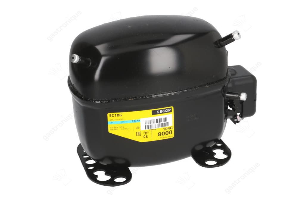 compressor koelmiddel R134a type SC10G 220-240V 50Hz HMBP 13,1kg 1/4HP cilinderinhoud 10,29cm³