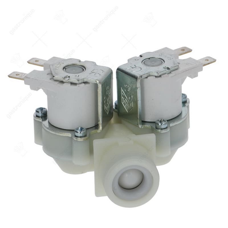 magneetventiel dubbel recht 24VAC ingang 3/4" uitgang 10mm ingang 10-12l/min DN10 t.max. 90°C