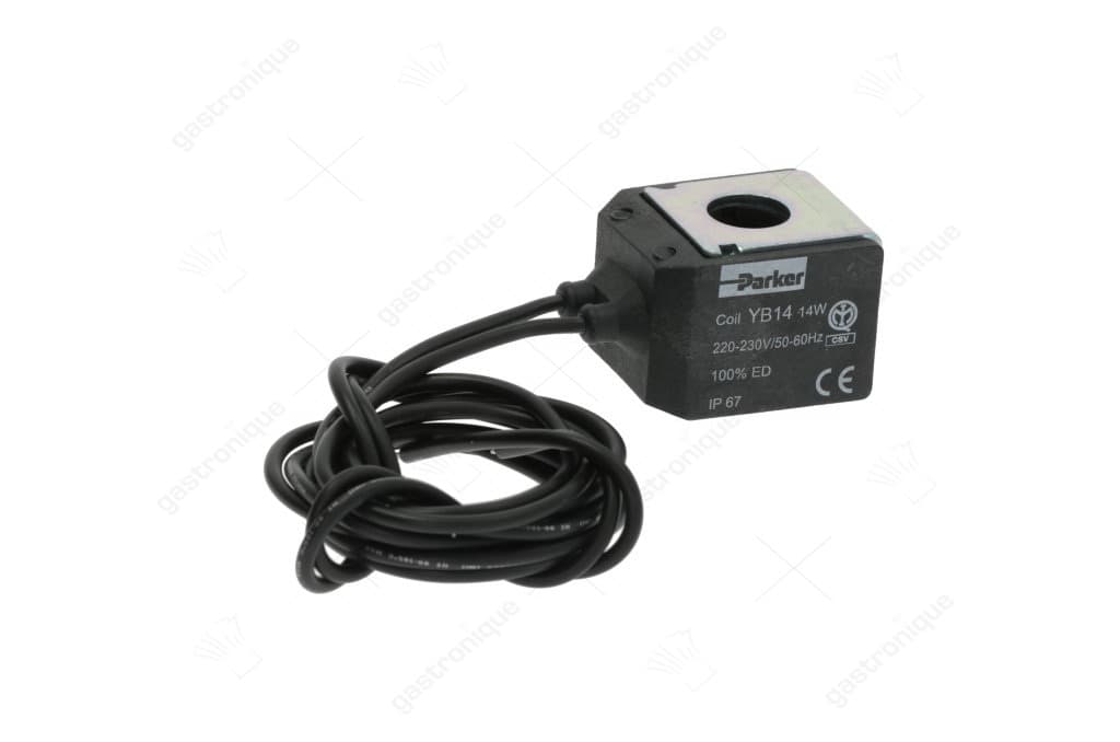magneetspoel 50/60Hz afname ø 14mm kabellengte 1000mm 14W PARKER YB14 220V 14W (met kabel)