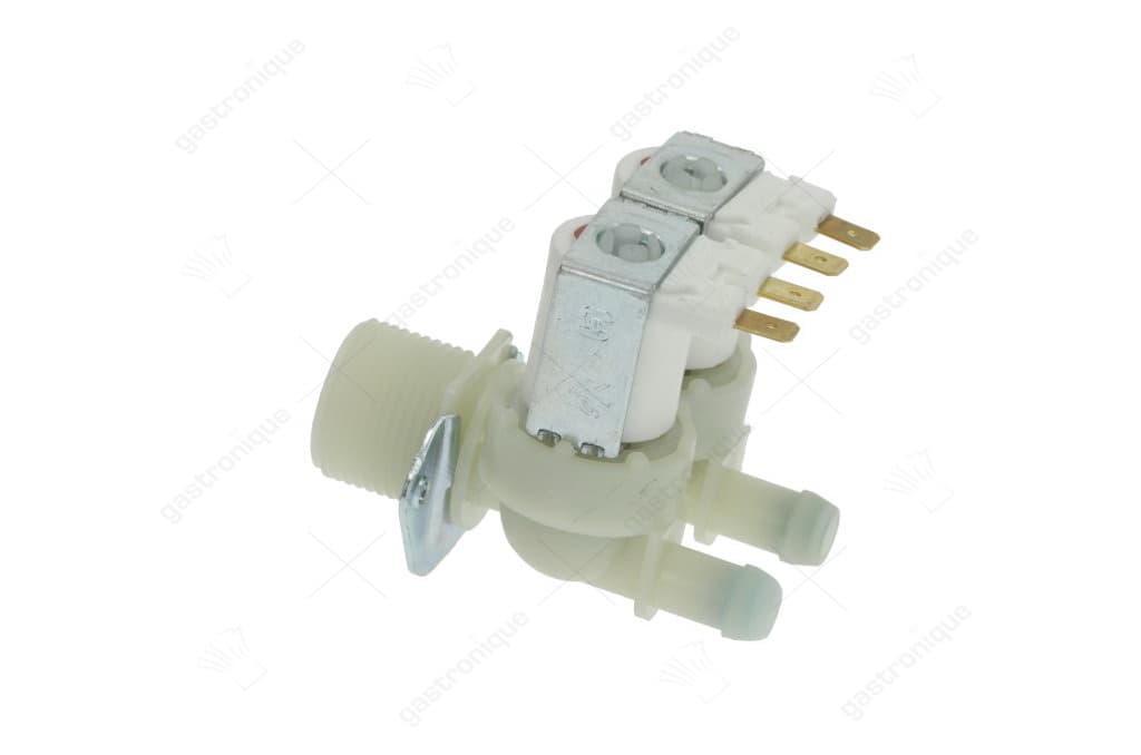 magneetventiel dubbel recht 230VAC ingang 3/4" ingang 10l/min uitgang 1/0,25l/min DN10