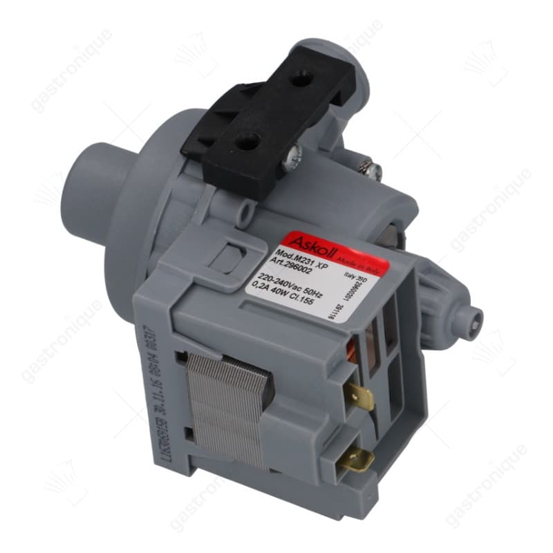 afvoerpomp 40W 220V ingang ø 24mm uitgang ø 22mm 50Hz ASKOLL type M231 XP
