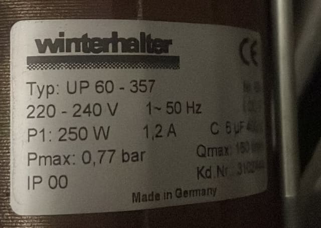 pomp UP60-357 / UP60-184 230 V met condensator 5uF - Thumbnail 4