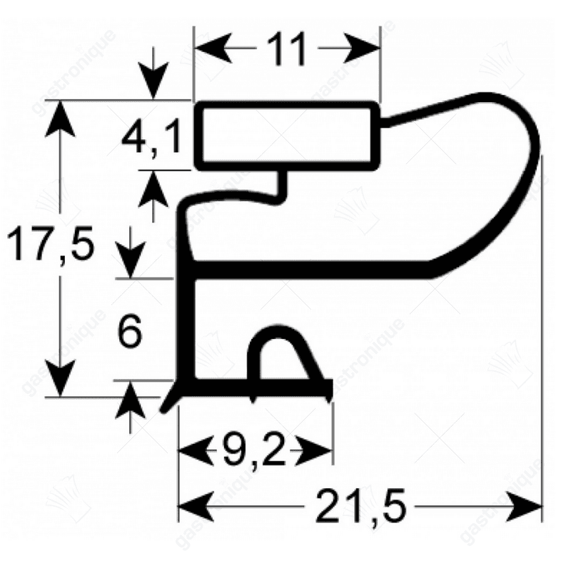 DEURRUBBER 640x390 mm