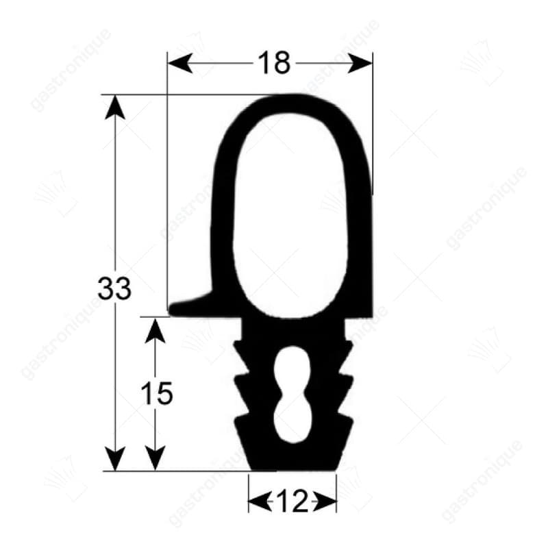 deurrubber B 490mm L 520mm - Image 1