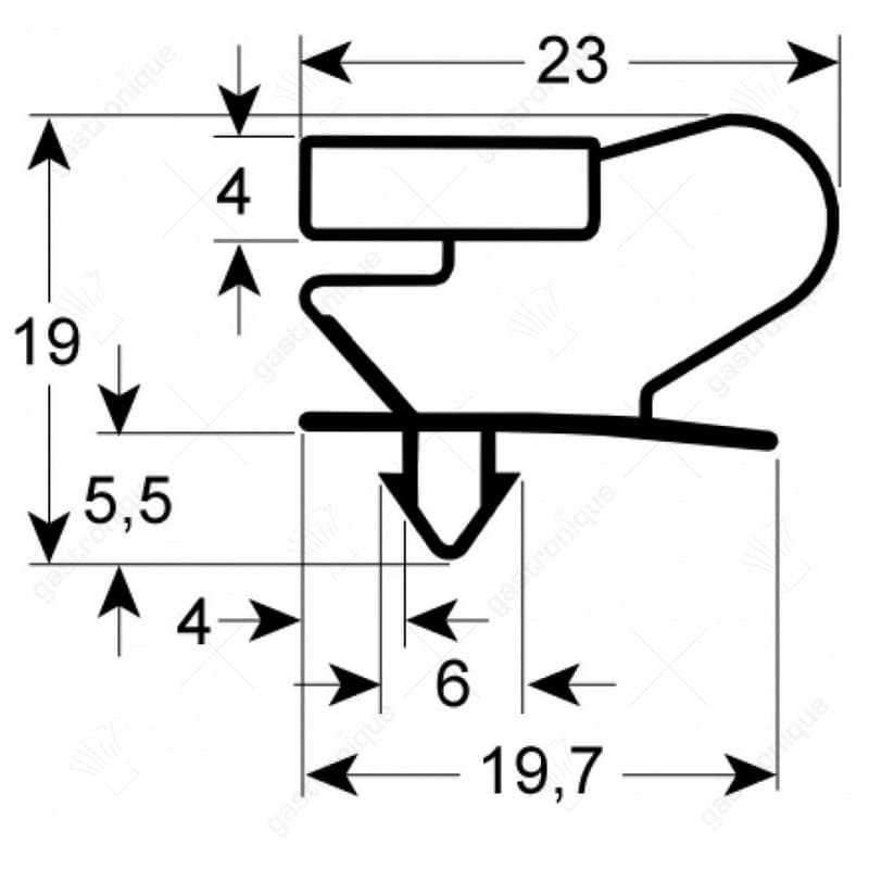 INDRUK DEURRUBBER 386x265 mm - Image 1