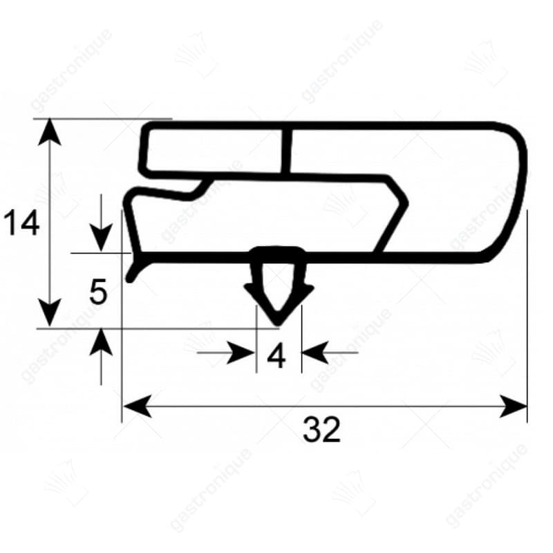 DEURRUBBER 580x460 mm