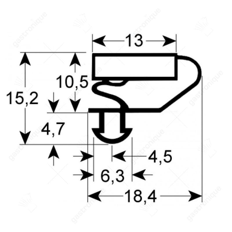 deurrubber 461x181 mm