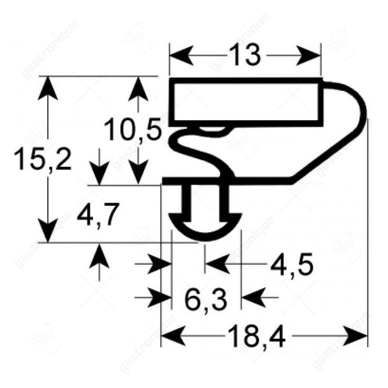 INDRUK DEURRUBBER 461x279 mm