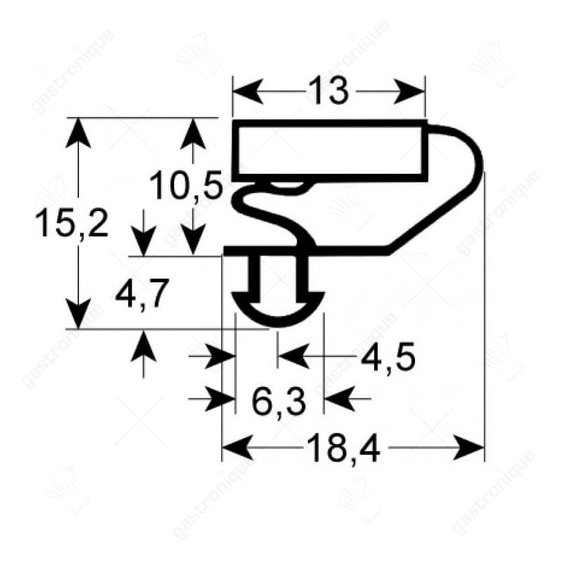 indruk deurrubber 514x456 mm - Image 1