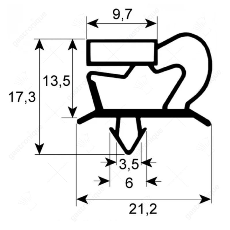 DEURRUBBER 1485x635 mm
