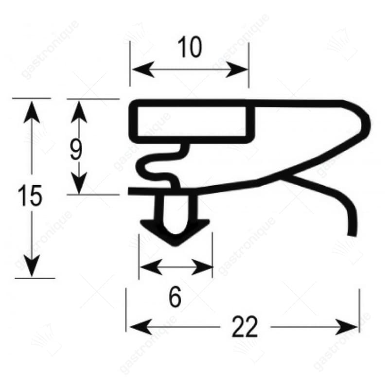 DEURRUBBER 1551x651 mm