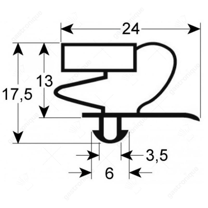 DEURRUBBER 381x254 mm