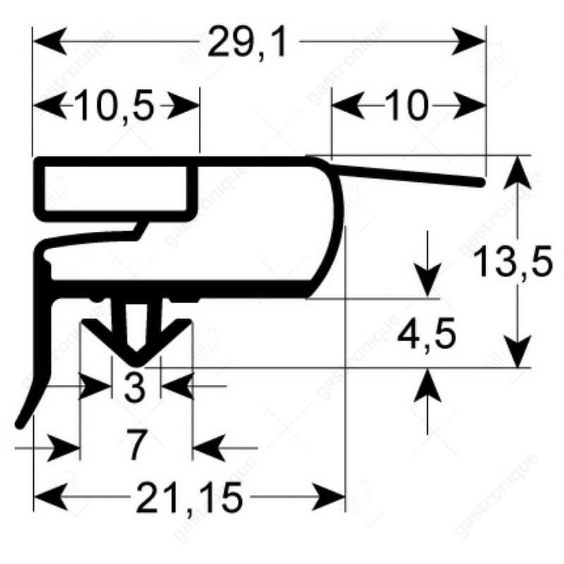 deurrubber 1550x690 mm
