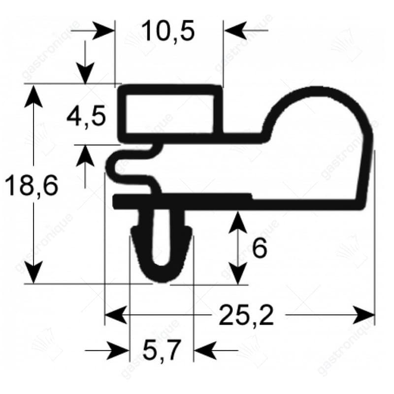 DEURRUBBER 1565x664 mm