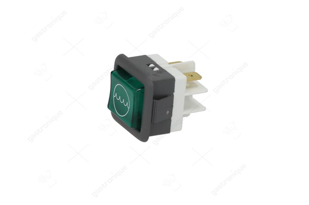 signaallamp inbouwmaat 27,8x25mm groen 230V aansluiting vlaksteker 6,3mm