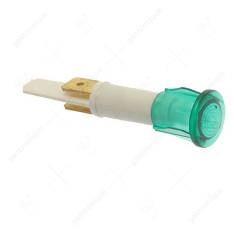 signaallamp ø 12 mm 230 V groen aansluiting vlaksteker 6,3mm - Image 1